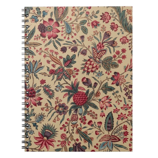 Vintage Antique Needlework Floral Furnishing Notebook (Front)