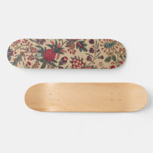 Vintage Antique Needlework Floral Furnishing Skateboard