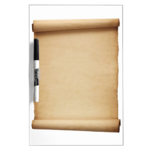 Vintage antique old historical scroll dry erase dry erase board