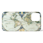 Vintage Antique Old World Map, 1666 by Pieter Goos iPhone 12 Case