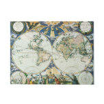 Vintage Antique Old World Map by Pieter Goos, 1666 Doormat