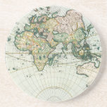 Vintage Antique Old World Map by Pieter Goos, 1666 Drink Coaster