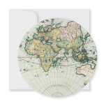 Vintage Antique Old World Map by Pieter Goos, 1666 Invitation