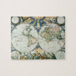 Vintage Antique Old World Map by Pieter Goos, 1666 Jigsaw Puzzle