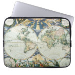 Vintage Antique Old World Map by Pieter Goos, 1666 Laptop Sleeve