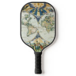 Vintage Antique Old World Map by Pieter Goos, 1666 Pickleball Paddle