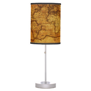 Vintage Antique old World Maps Table Lamp