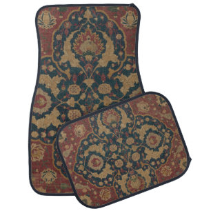 Vintage Antique Oriental Persian Red Pattern Car Floor Mat
