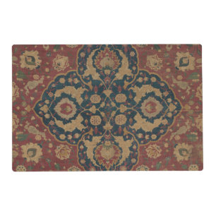 Vintage Antique Oriental Persian Red Pattern Placemat