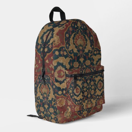 Vintage Antique Oriental Persian Red Pattern Printed Backpack
