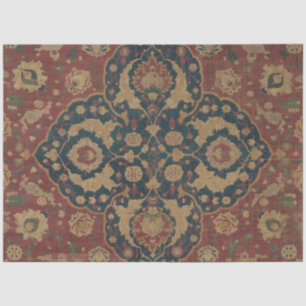 Vintage Antique Oriental Persian Red Pattern Tissue Paper