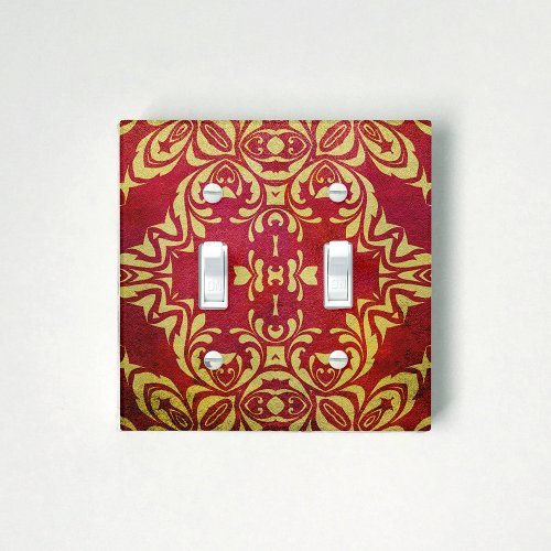 Vintage Antique Ornate Royal Gold And Red Damask Light Switch Cover