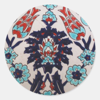 VINTAGE antique Ottoman Turkish tile TULIP Classic Round Sticker
