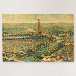 Vintage Antique Paris Print Jigsaw Puzzle