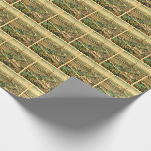 Vintage Antique Paris Print Wrapping Paper