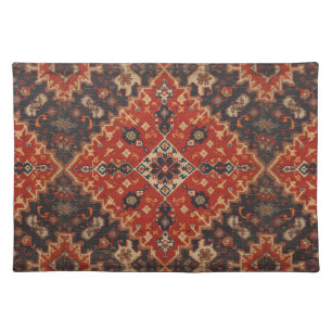 Vintage Antique Persian Oriental Turkish Pattern Cloth Placemat