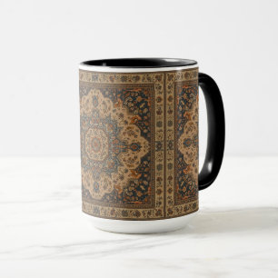Vintage Antique Persian Oriental Turkish Pattern Mug
