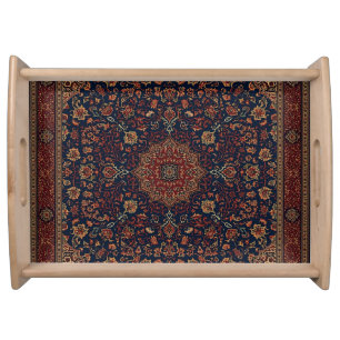 Vintage Antique Persian Oriental Turkish Pattern  Serving Tray