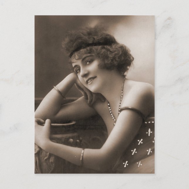 Vintage Antique Photographs Portraits of Flappers Postcard (Front)