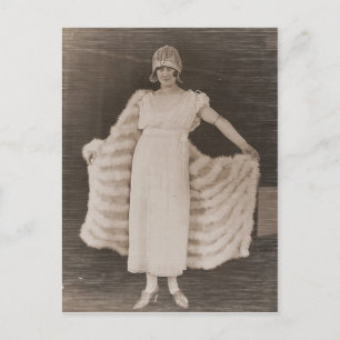 Vintage Antique Photographs Portraits of Flappers Postcard