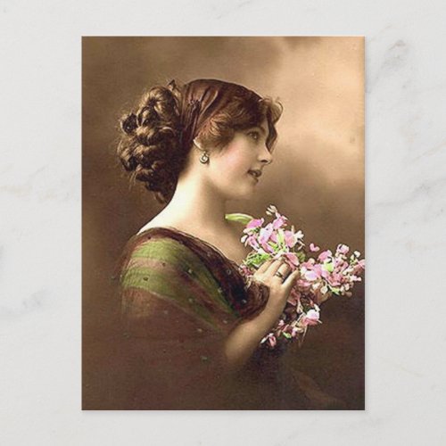 Vintage Antique Portraits  Illustrations of Women Postcard