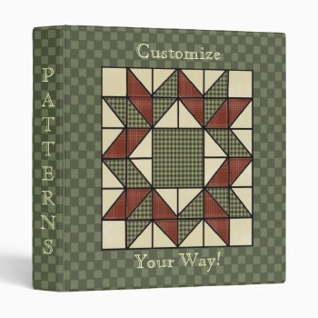 Vintage Antique Quilt Art Custom Avery Binder by Westernpalamino at Zazzle