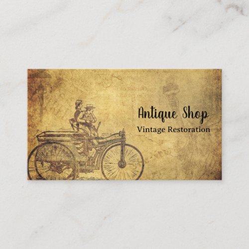 Vintage Antique Restoration Shop Bicycle Business Card