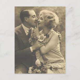Vintage Antique Romantic Couples Cards, Gifts Postcard