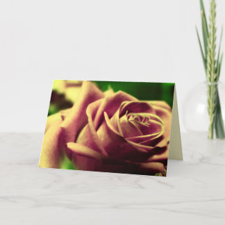 Vintage Antique Rose Flower Card