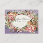 Vintage Antique Roses Floral Bouquet Modern Swirls Business Card at Zazzle