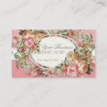 Vintage Antique Roses Floral Bouquet Modern Swirls Business Card at Zazzle