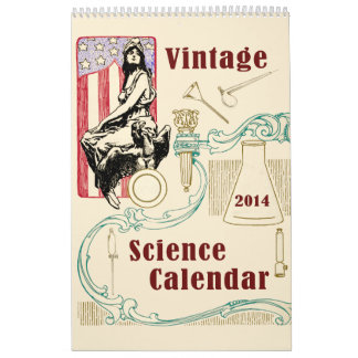 Vintage Antique Scientist American Invention Calendar