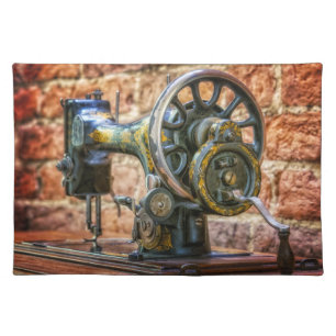 Vintage Antique Sewing Machine Cloth Placemat