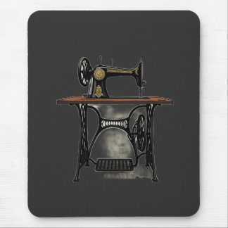 Vintage Antique Sewing Machine Mouse Pad