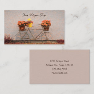 Vintage Antique Shop Rustic Country Floral Bicycle Business Card