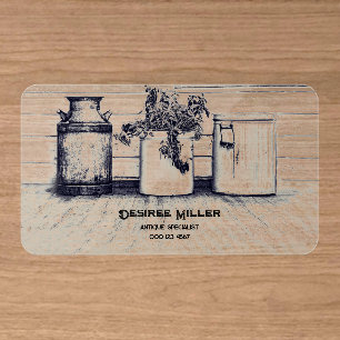 Vintage Antique Shop Rustic Country Jugs Clear Business Cards