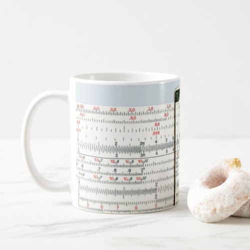 Vintage Antique Slide Rule Close_Up Photo Coffee Mug