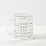 Vintage Antique Slide Rule Close-Up Photo Frosted Glass Coffee Mug<br><div class="desc">This coffee mug for the math enthusiast features a scan of a vintage antique Keufel & Esser Deci-Lon logarithm slide rule showing some of the numeric scales. Great fun for the geek in your life!</div>