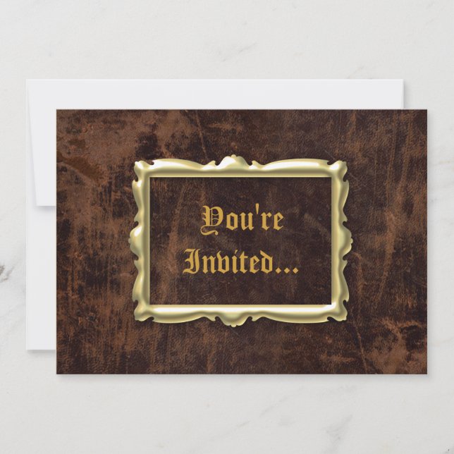 Vintage Antique Style Party Invitations (Front)