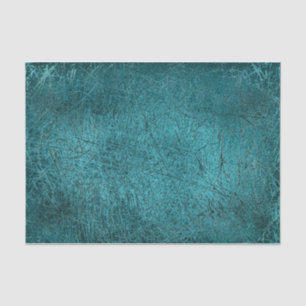 Vintage Antique Texture Teal Turquoise Scratches Tissue Paper