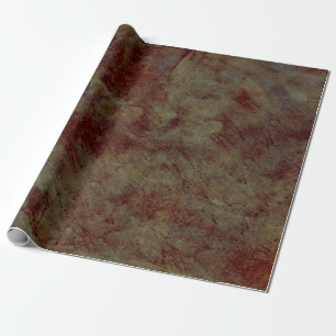 Vintage Antique Textured Dark Brown Teal Decoupage Wrapping Paper