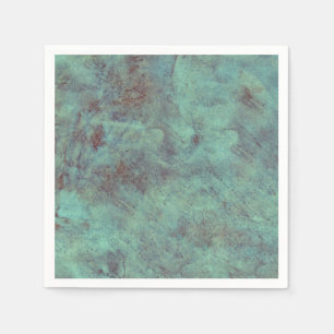 Vintage Antique Textured Teal Brown Decoupage Napkins