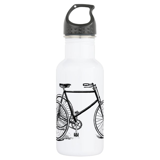 Vintage Antique Tricycle Stainless Steel Water Bottle (Front)