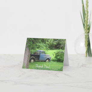Vintage Antique Truck Thank You Card