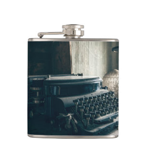 Vintage Antique Typewriter Flask