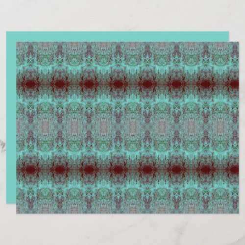 Vintage Antique Victorian Green Teal Brown Pattern