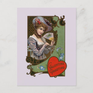 Vintage Antique Victorian Valentine Greeting PC Holiday Postcard