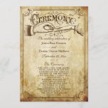 Vintage Antique Wedding Ceremony Program Templates<br><div class="desc">Celebrate in style with these vintage wedding ceremony programs. The template is easy to personalize with your own wording or click to customize further to change the font colors,  styles,  layout and more.</div>