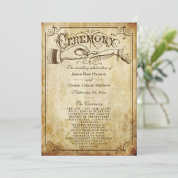 Vintage Antique Wedding Ceremony Program Templates | Zazzle
