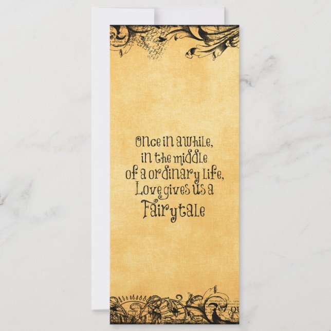 Vintage Antique with Love Quote Wedding (Front)